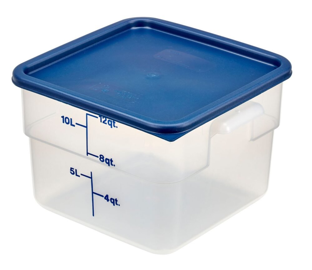 12SFSPP190_A1RL_0521_S08 Skaidrus polipropileninis konteineris maistui CamSquare, Cambro, 11,4L, Permatomas, 256x310x(H)210mm