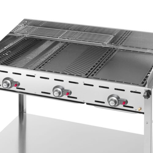 Dujinis 3 degiklių grilis Grill Green Fire Profi, HENDI, Profi Line, 17,4kW, 1078x612x(H)825mm