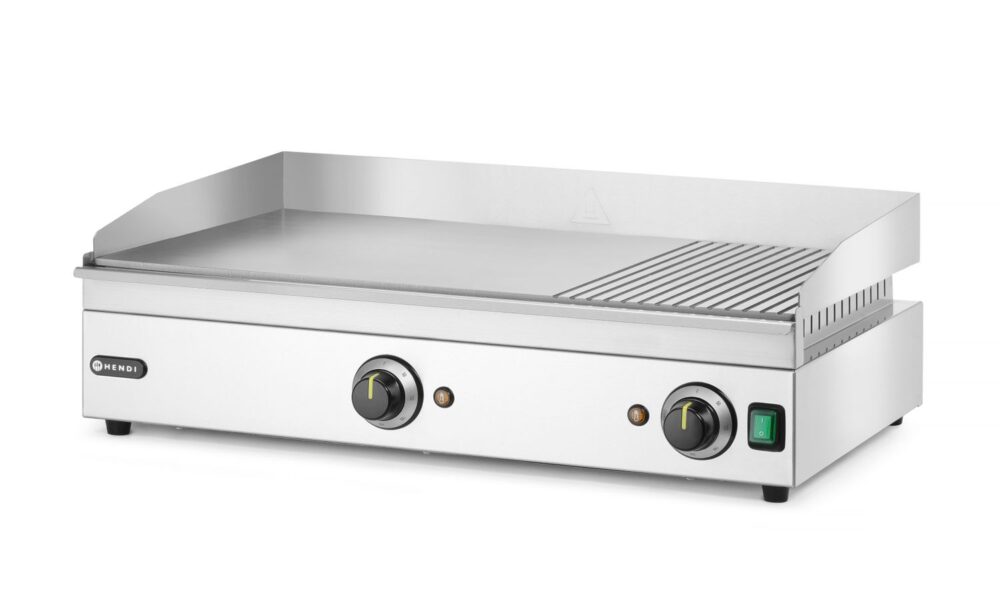 Kepimo paviršius-grilis, 1/3 briaunota, HENDI, Kitchen Line, 220-240V/3500W, 697x474x(H)241mm