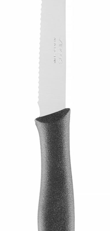Stalo peilis, dantytas, NOVA serija, Arcos, NOVA, Juodas, (L)220mm
