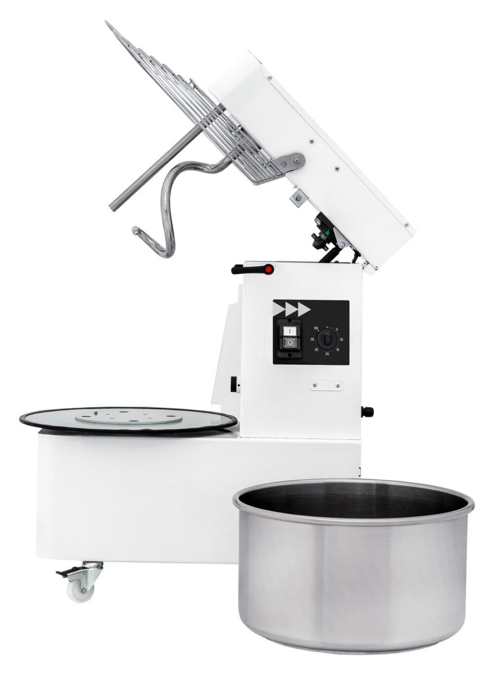 Spiralinė tešlos maišyklė su pakeliama galvute ir nuimamu dubeniu, 22 l, Prismafood, 56 kg/h, 22L, 400V/750W, 390x670x(H)735mm