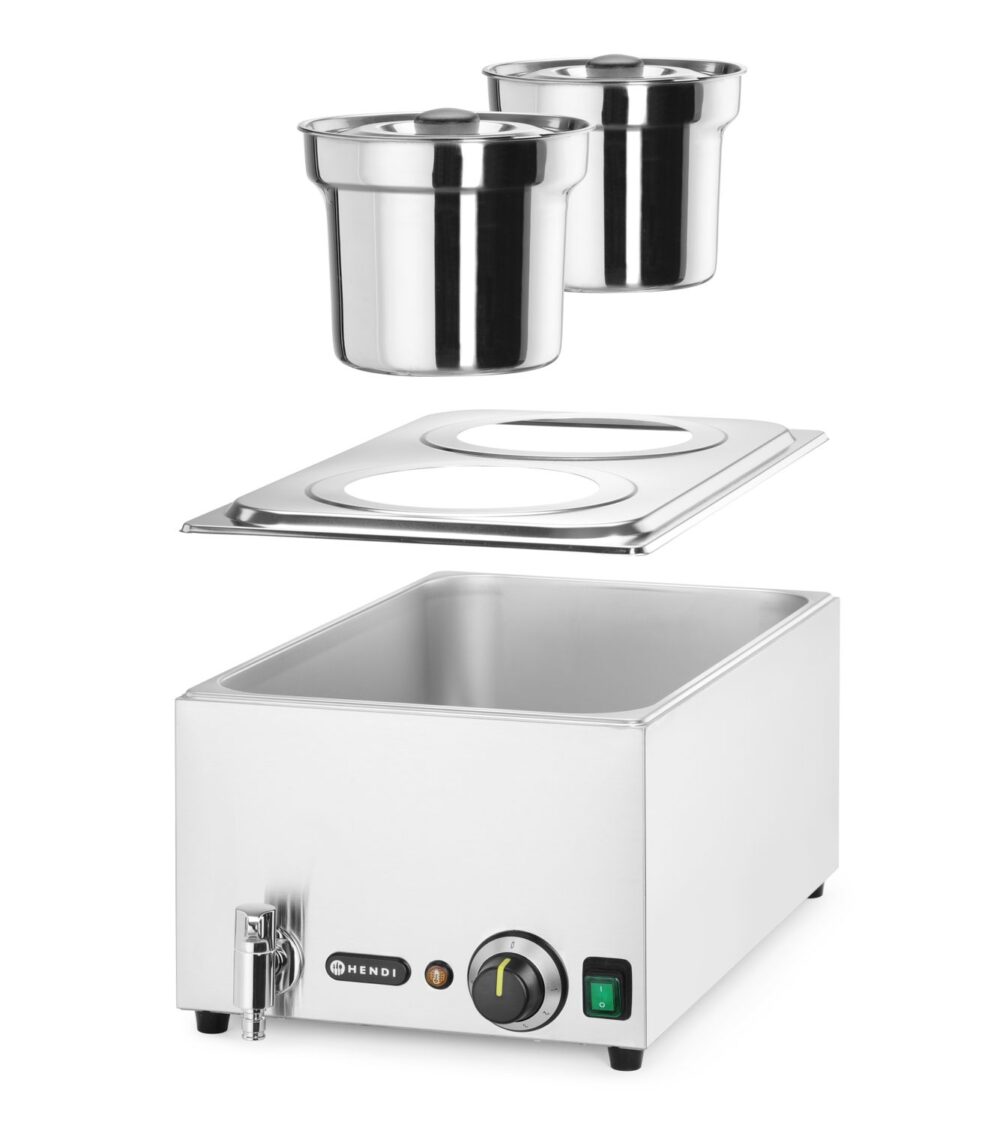 Rinkinys: Marmitas HENDI Ranger + 2x 4L talpykla su dangčiu, HENDI, 8L, 220-240V/1000W, 604x332x(H)315mm