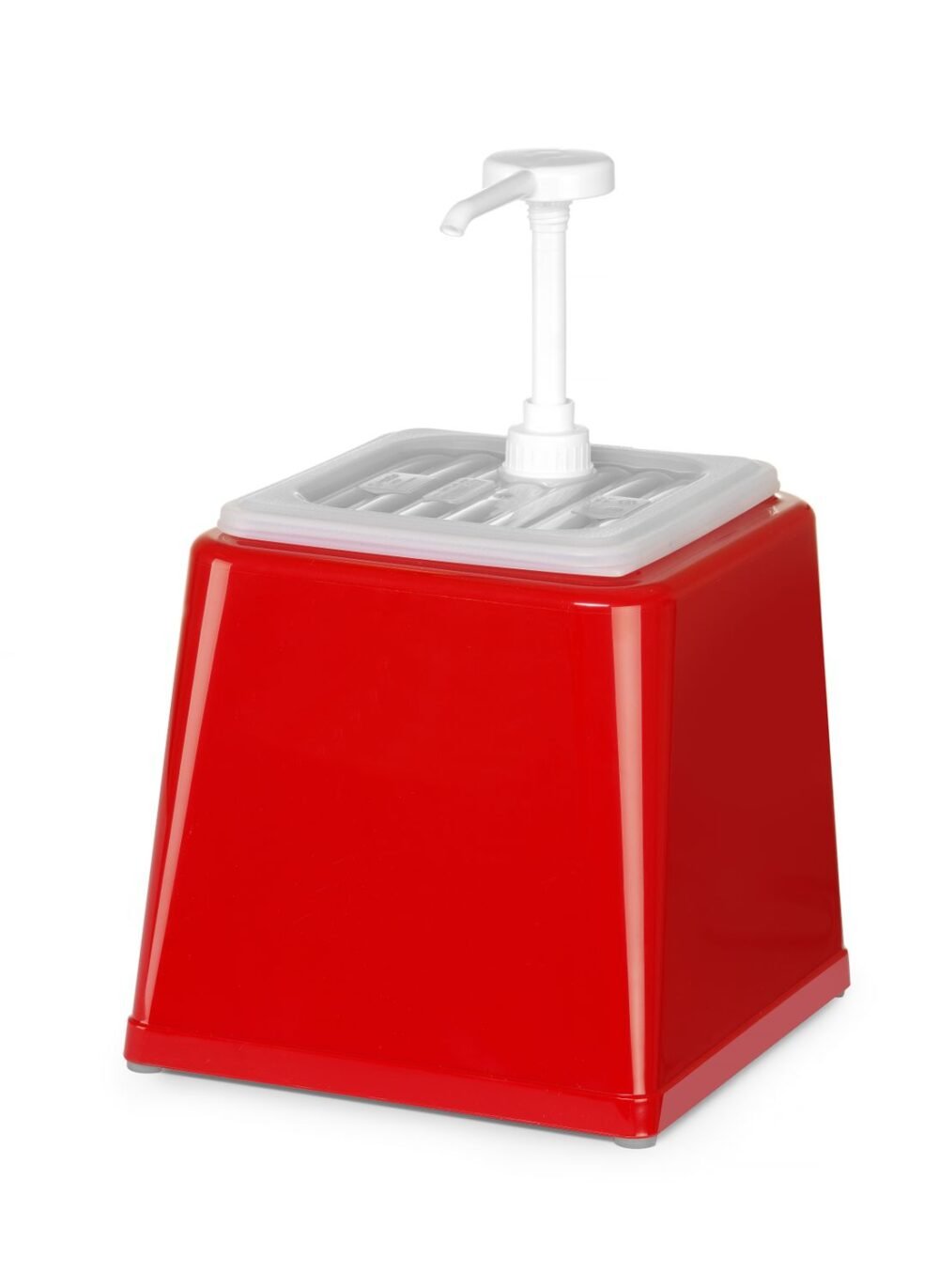 Padažų dozatorius su siurbliu, HENDI, 2,5L, Raudona, 230x210x(H)327mm