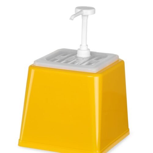 Padažų dozatorius su siurbliu, HENDI, 2,5L, Geltonas, 230x210x(H)327mm