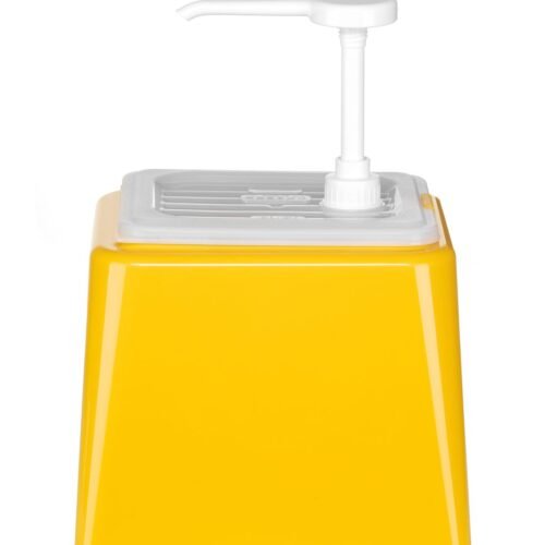 Padažų dozatorius su siurbliu, HENDI, 2,5L, Geltonas, 230x210x(H)327mm