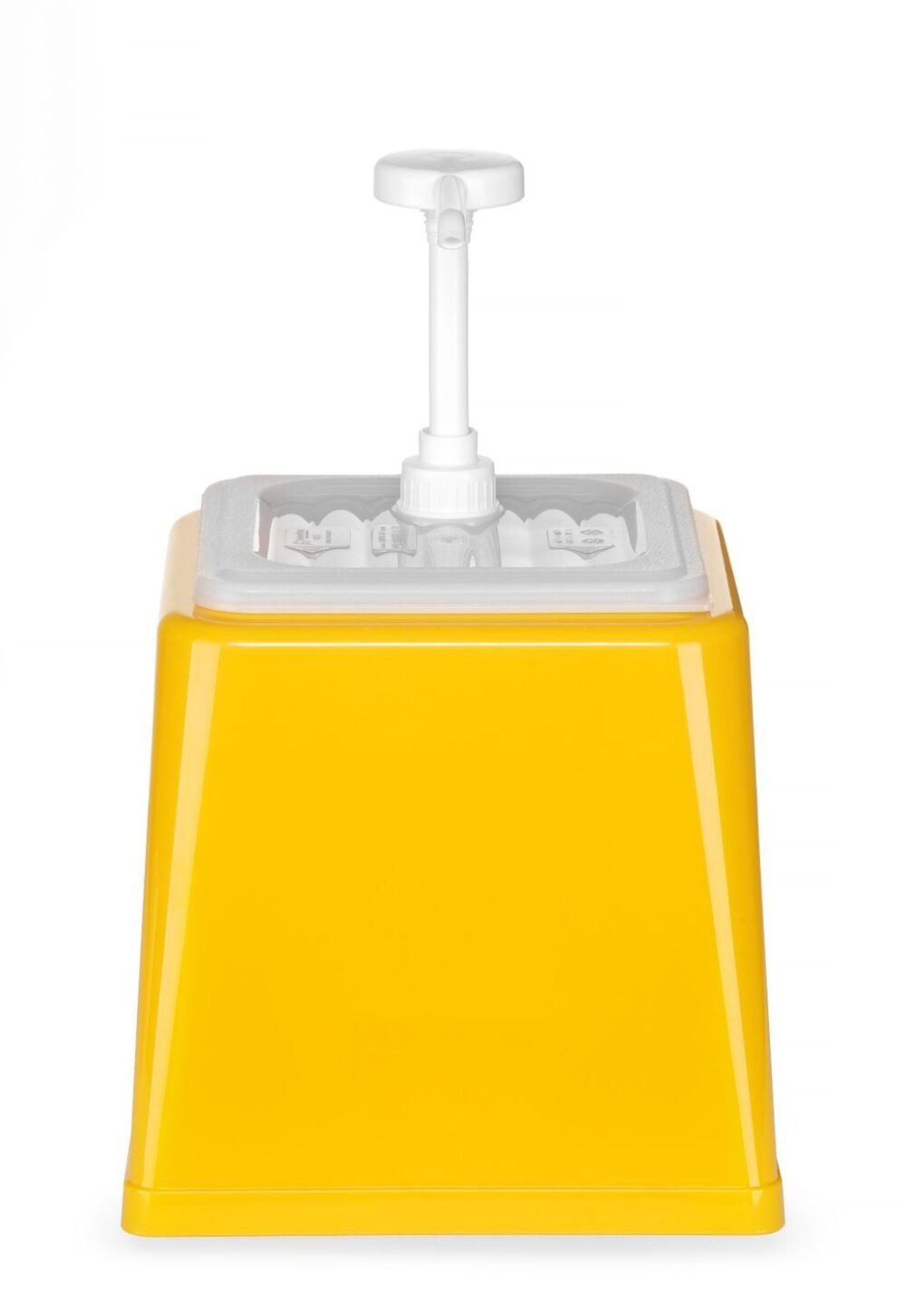 Padažų dozatorius su siurbliu, HENDI, 2,5L, Geltonas, 230x210x(H)327mm