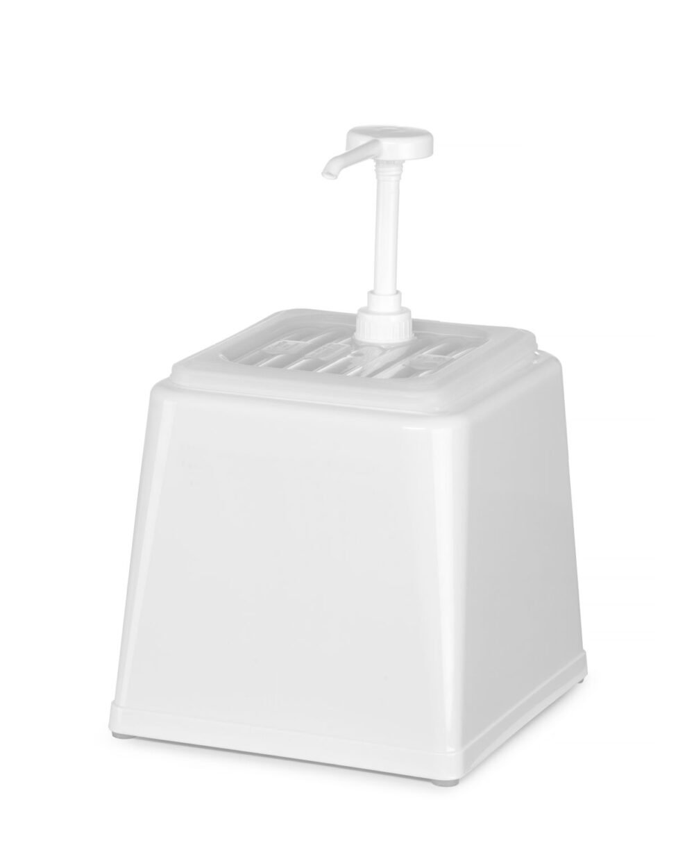 Padažų dozatorius su siurbliu, HENDI, 2,5L, Balta, 230x210x(H)327mm