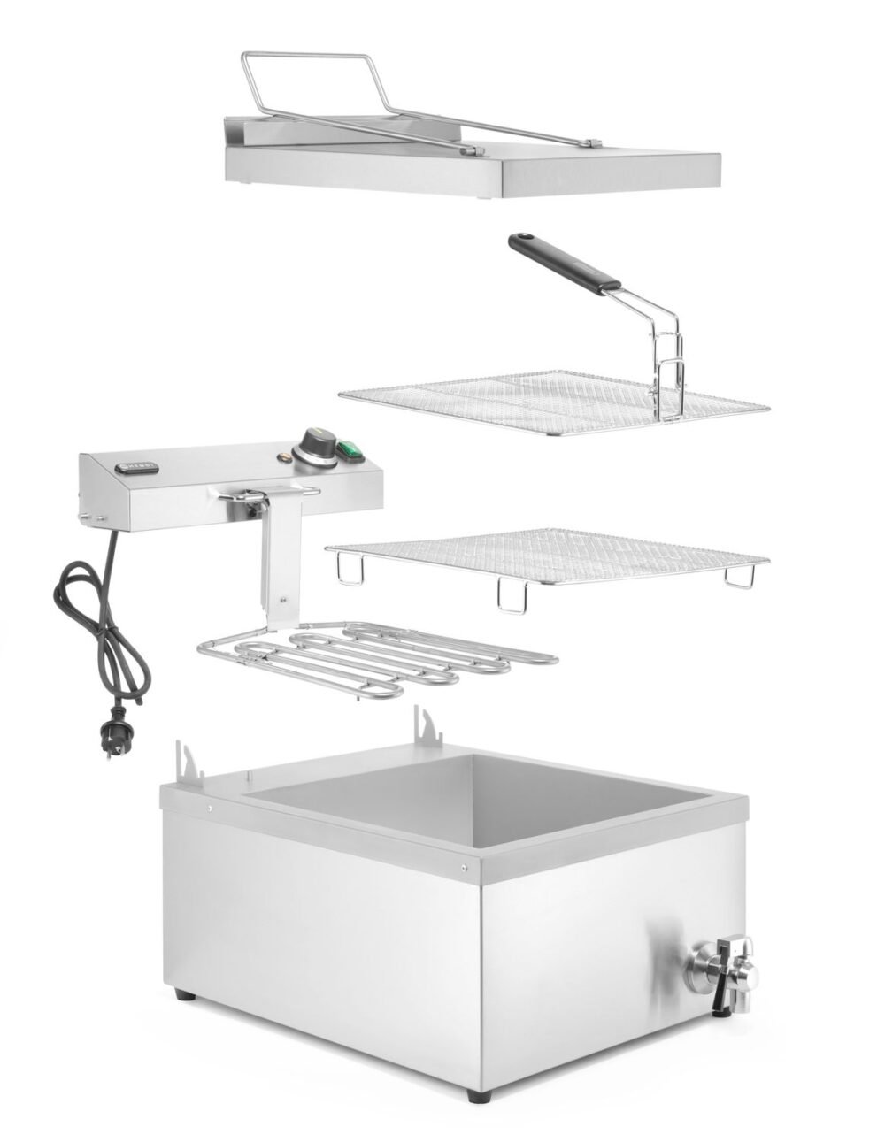 205914_OBW_2021_03_schemat_2_IMG9347 Gruzdintuvė spurgoms, HENDI, 12L, 230V/3500W, 630x860x(H)438mm