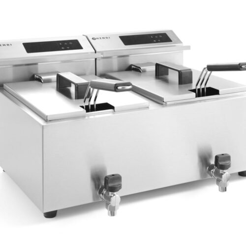 Gruzdintuvė su skaitmeniniu skydeliu Profi Line su išleidimo kraneliu 2x 8 l, HENDI, Profi Line, 16L, 230V/7000W, 605x515x(H)350mm
