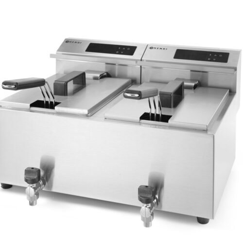 Gruzdintuvė su skaitmeniniu skydeliu Profi Line su išleidimo kraneliu 2x 8 l, HENDI, Profi Line, 16L, 230V/7000W, 605x515x(H)350mm