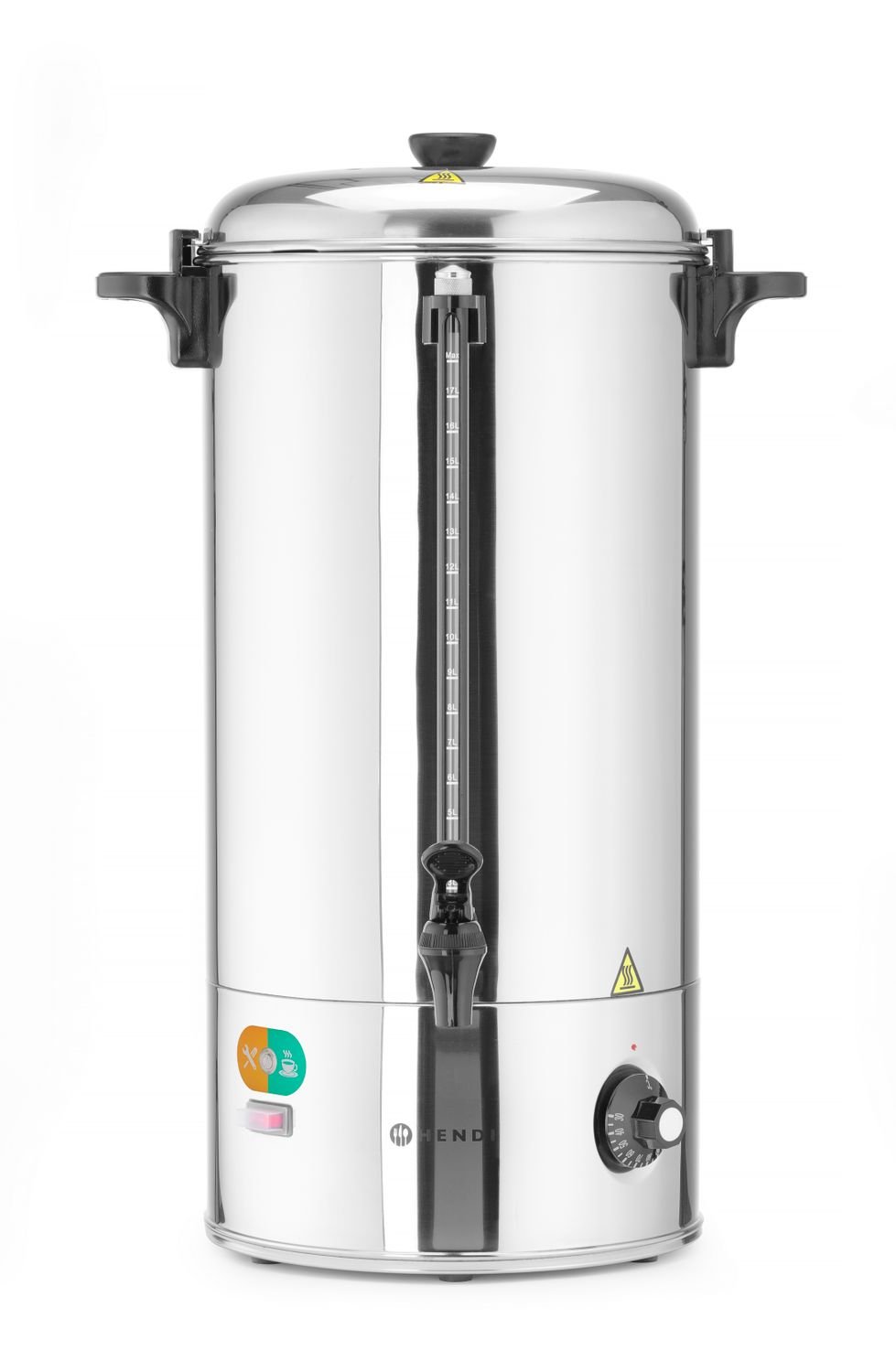 Vandens virimo aparatas viensluoksnėmis sienelėmis, HENDI, 18L, 230V/2200W, 385x385x(H)595mm
