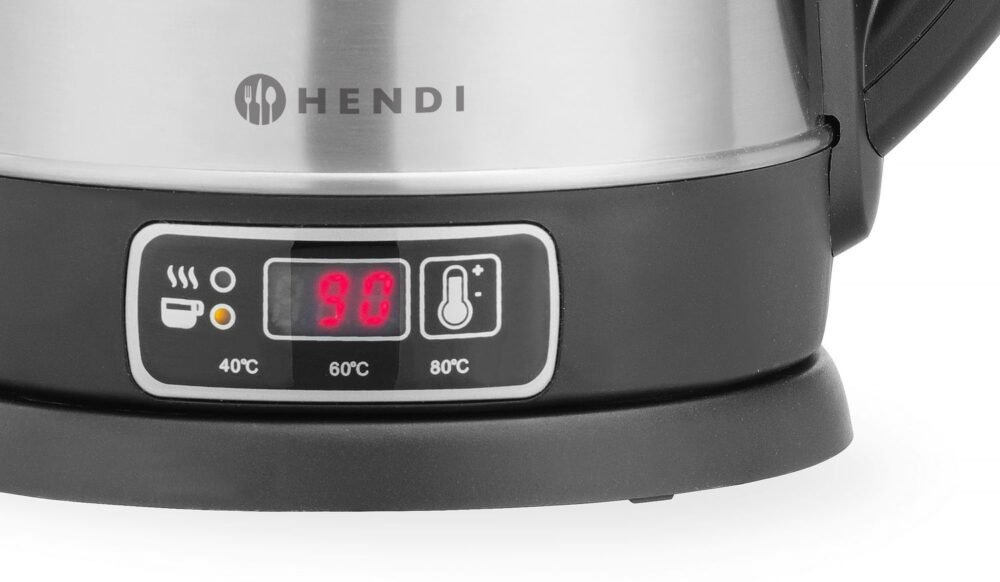 Elektrinis belaidis virdulys su reguliuojama temperatūra, HENDI, 1,8L, 230V/1800W, 230x165x(H)255mm