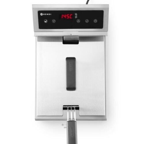 Indukcinė gruzdintuvė su išleidimo čiaupu, 8 l, HENDI, 8L, Šviesiai pilkas, 230V/3500W, 288x619x(H)408mm
