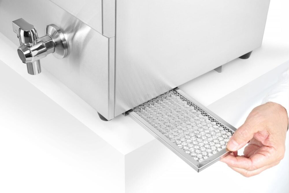 Indukcinė gruzdintuvė su išleidimo čiaupu – 2 x 8 l, HENDI, Profi Line, 16L, 230V/7000W, 577x609x(H)410mm