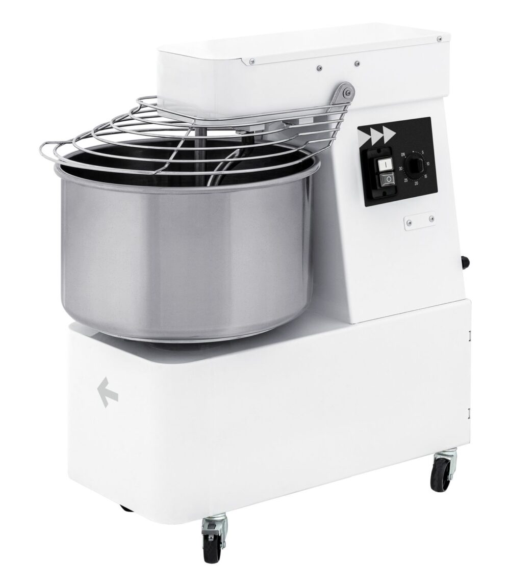 Spiralinė tešlos maišyklė su įtvirtintu dubeniu, 2 greičiai, 48 l, HENDI, 128 kg/val., 48L, 400V/2200W, 480x805x(H)850mm