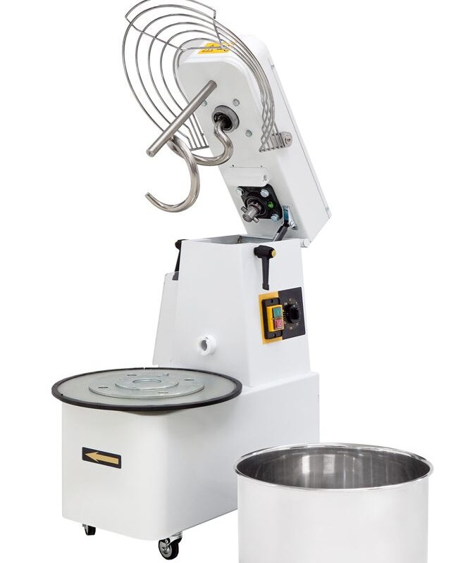 Spiralinė tešlos maišyklė su nuimamu dubeniu, 2 greičiai, 22 l, Prismafood, 56 kg/h, 22L, 400V/1100W, 390x670x(H)735mm