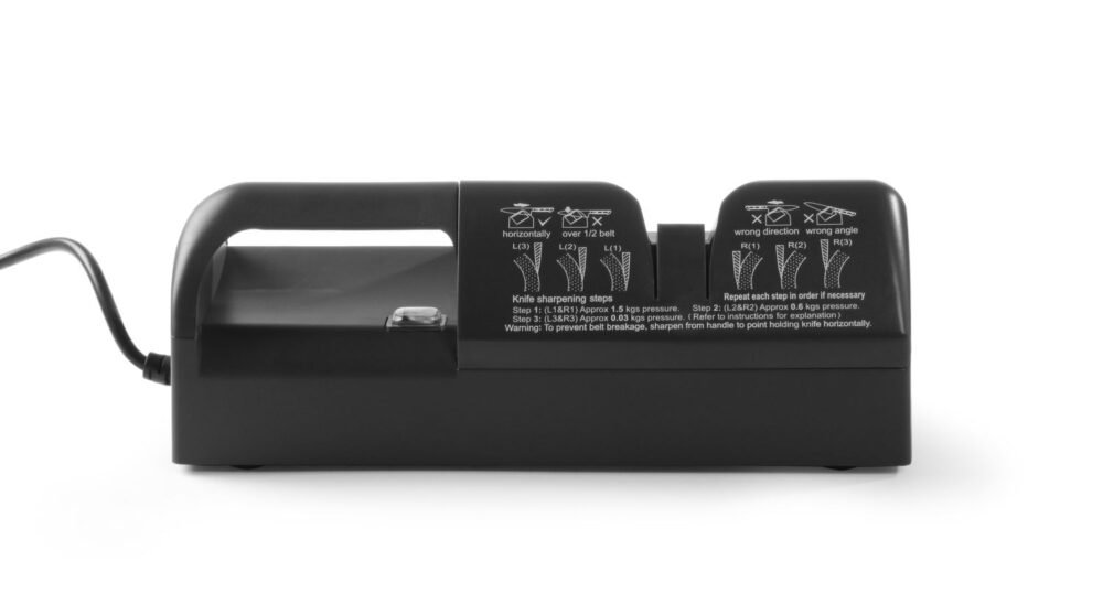 Elektrinis galąstuvas peiliams galąsti, HENDI, 230V/50W, 295x110x(H)110mm