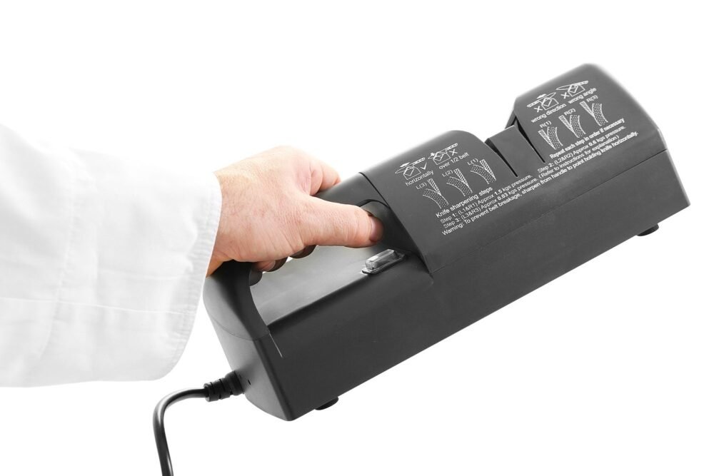 Elektrinis galąstuvas peiliams galąsti, HENDI, 230V/50W, 295x110x(H)110mm