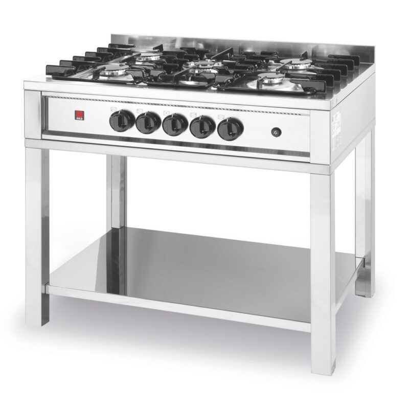 Dujinė viryklė – 5 degikliai, atviras rėmas, HENDI, Kitchen Line, 14,3kW, 900x640x(H)910mm