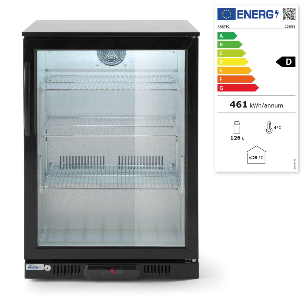 Vienerių durų baro šaldytuvas, Arktic, 105L, Juodas, 220-240V/120W, 600x530x(H)865mm