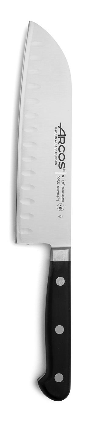 Santoku peilis su „Granton“ kraštu, ÓPERA serija, Arcos, Juodas, (L)303mm