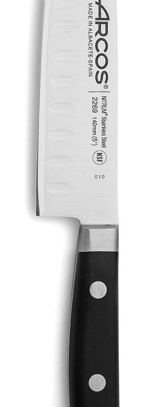 Santoku peilis su „Granton“ kraštu, ÓPERA serija, Arcos, Juodas, (L)262mm