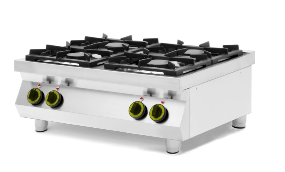 Dujinė viryklė, 4 degikliai, Kitchen Line – statoma ant stalviršio, HENDI, Kitchen Line, 19kW, 800x700x(H)310mm