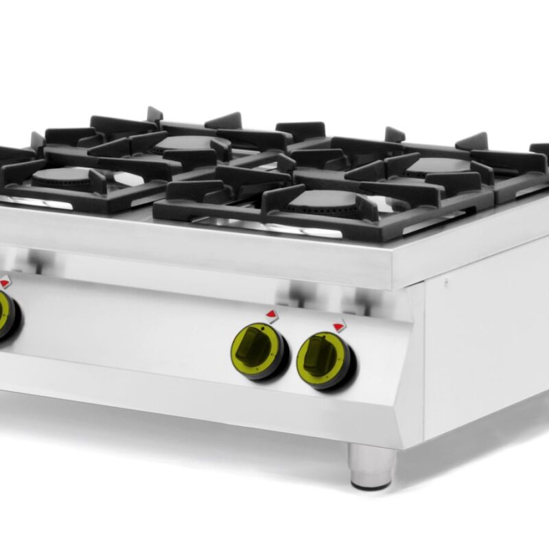 Dujinė viryklė, 4 degikliai, Kitchen Line – statoma ant stalviršio, HENDI, Kitchen Line, 19kW, 800x700x(H)310mm