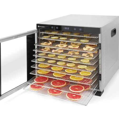 Maisto produktų džiovintuvas „Profi Line“, HENDI, Profi Line, 10 lentynų, 230V/1000W, 430x550x(H)416mm