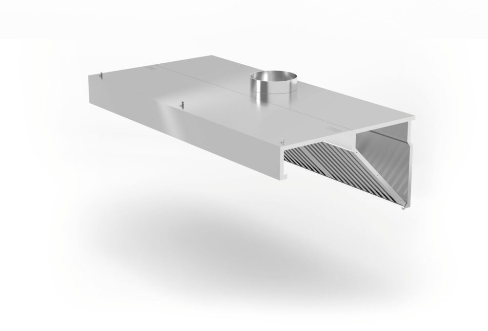 Sieninis įstrižas gartraukio gaubtas, HENDI, Profi Line, su LED apšvietimu, 1200x700x(H)450mm
