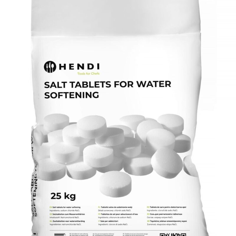 Druskos tabletės vandens minkštinimui, HENDI, 25 kg