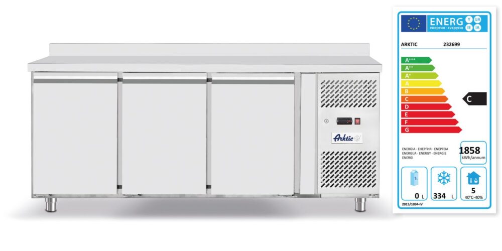3 durų stalo šaldiklis 420L, Arktic, Profi Line, GN 1/1, 420L, 230V/600W, 1796x700x(H)879mm