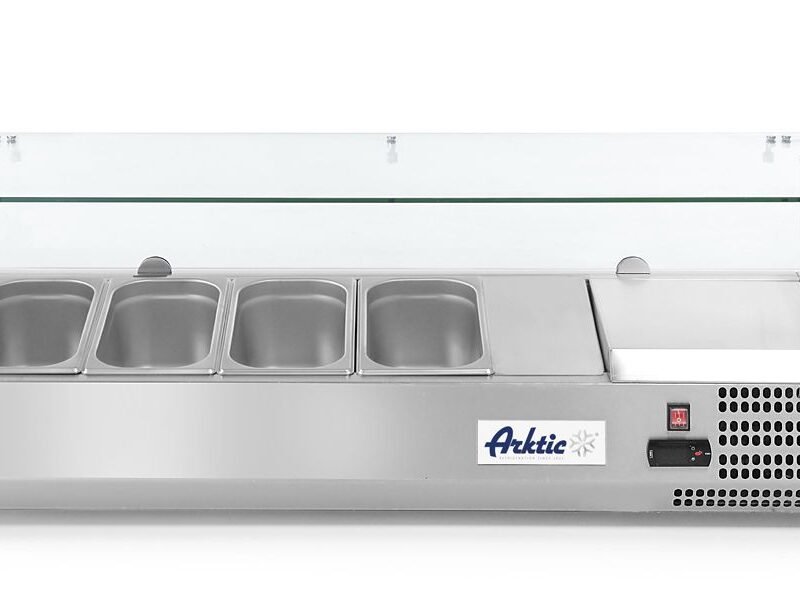 Šildoma vitrina GN 1/3, Arktic, 4x GN 1/3, 230V/180W, 1208x400x(H)456mm