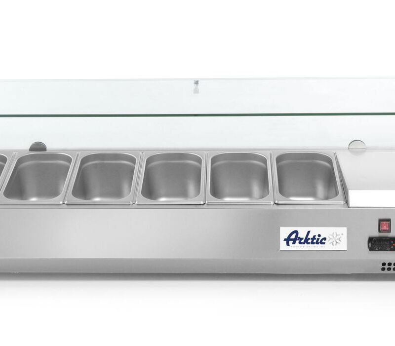 Šildoma vitrina GN 1/3, Arktic, 6x GN 1/3, 230V/180W, 1405x420x(H)456mm
