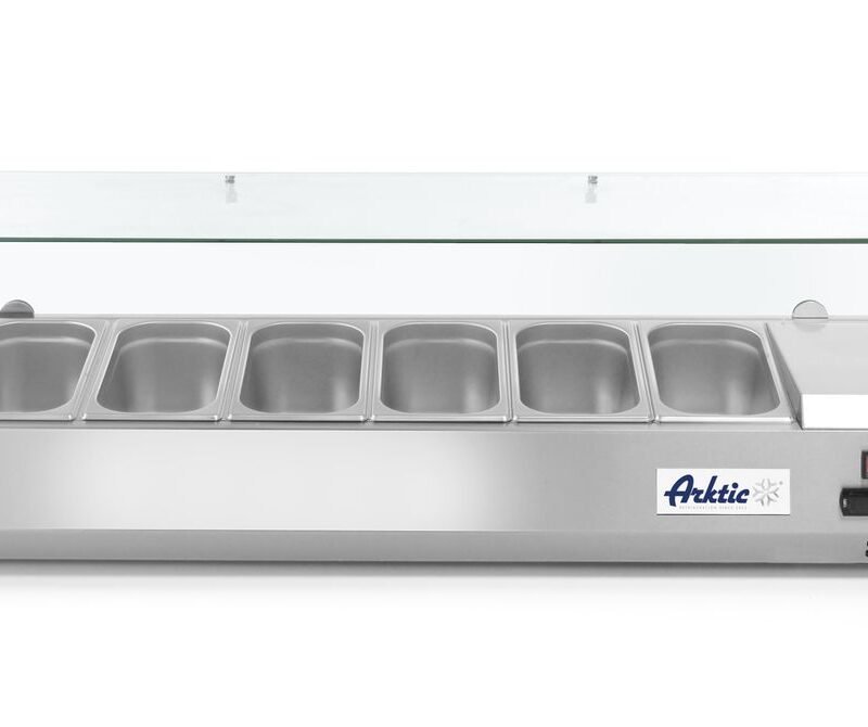 Šildoma vitrina GN 1/3, Arktic, 7x GN 1/3, 230V/180W, 1605x420x(H)460mm