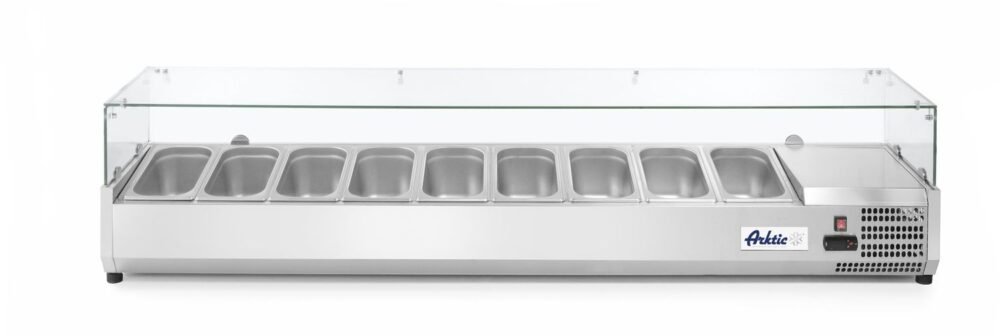 Šildoma vitrina GN 1/3, Arktic, 9x GN 1/3, 230V/180W, 2005x420x(H)456mm