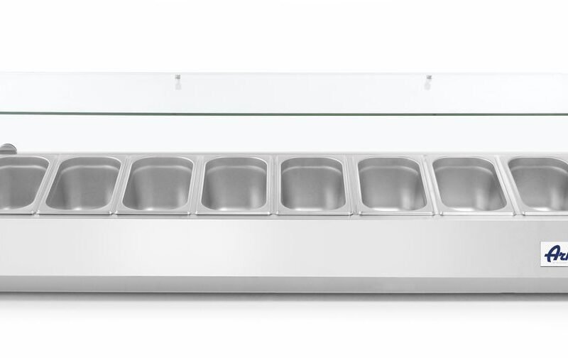 Šildoma vitrina GN 1/3, Arktic, 9x GN 1/3, 230V/180W, 2005x420x(H)456mm