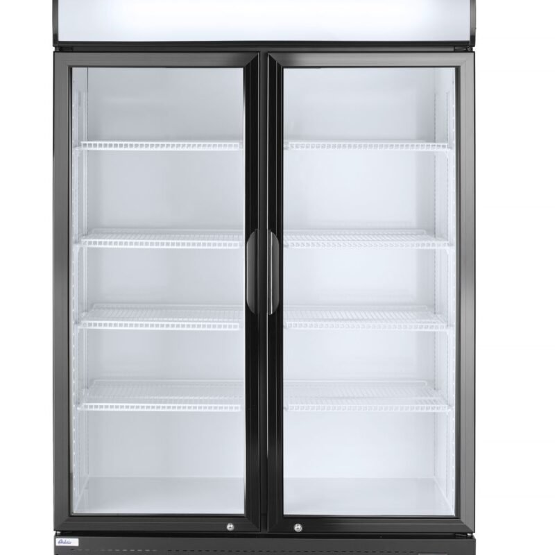Baro šaldytuvas su apšviečiamu skydeliu, dviejų durų, Arktic, 512L, Juodas, 220-240V/510W, 1120x585x(H)1900mm