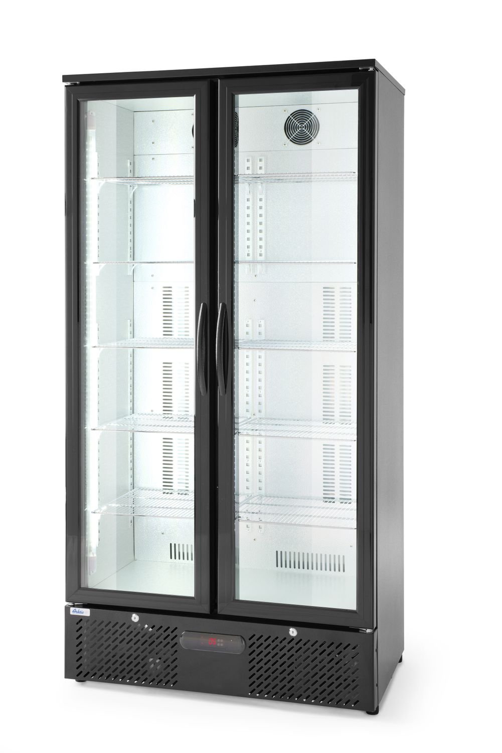 Dvejų durų baro šaldytuvas, Arktic, 384L, Juodas, 220-240V/365W, 900x530x(H)1820mm