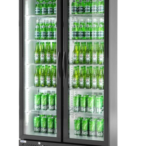 Dvejų durų baro šaldytuvas, Arktic, 384L, Juodas, 220-240V/365W, 900x530x(H)1820mm