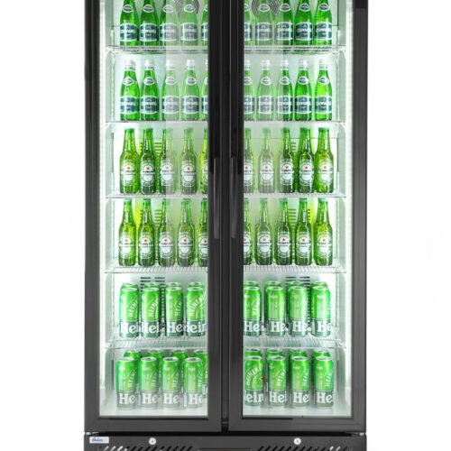 Dvejų durų baro šaldytuvas, Arktic, 384L, Juodas, 220-240V/365W, 900x530x(H)1820mm