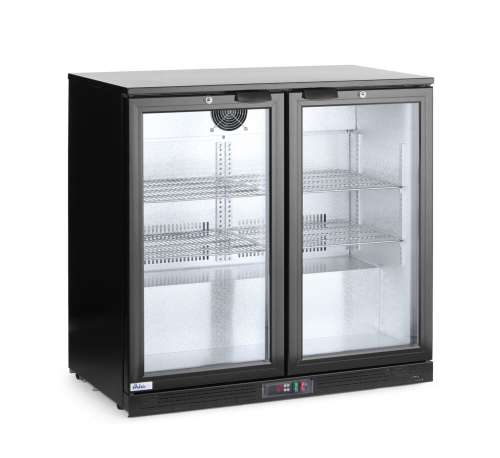 Dviejų durų baro šaldytuvas, Arktic, 158L, Juodas, 220-240V/160W, 900x530x(H)870mm