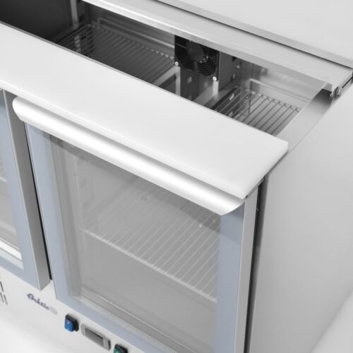 Šaldomas 2 durų įstiklintas stalas su atlenkamuju dangčiu, Arktic, 247L, 230V/145W, 900x700x(H)860mm