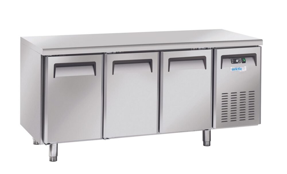 3 durų šaldytuvas su stalviršiu ir šoniniu šaldymo bloku, Arktic, GN 1/1, 230V/350W, 1800x700x(H)850mm