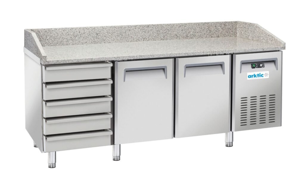 Pizza cooling counter, Arktic, 362L, Sidabro, 220-240V/210W, 2025x800x(H)1040mm