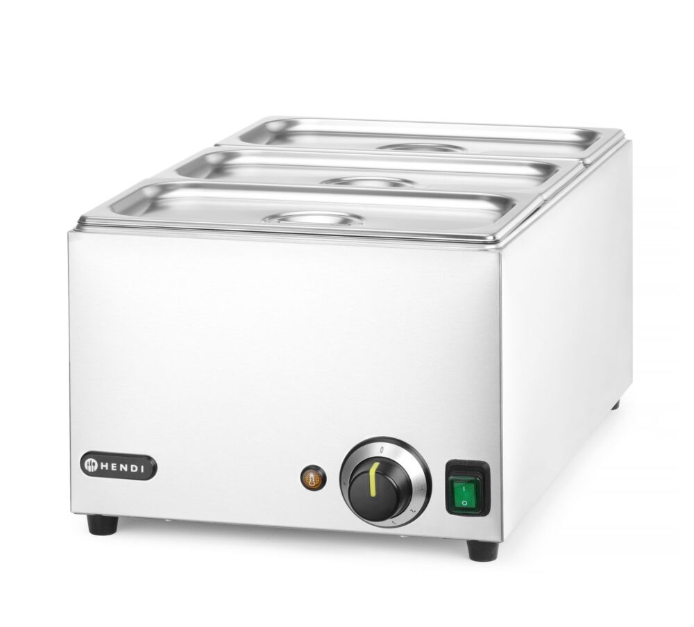Rinkinys: marmitas HENDI RANGER + 3x GN 1/3 su dangčiu, HENDI, GN 1/1, 230V/1000W, 590x332x(H)242mm