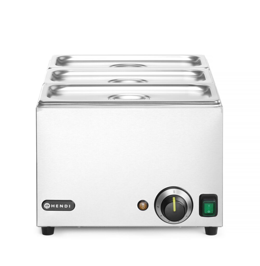 Rinkinys: marmitas HENDI RANGER + 3x GN 1/3 su dangčiu, HENDI, GN 1/1, 230V/1000W, 590x332x(H)242mm