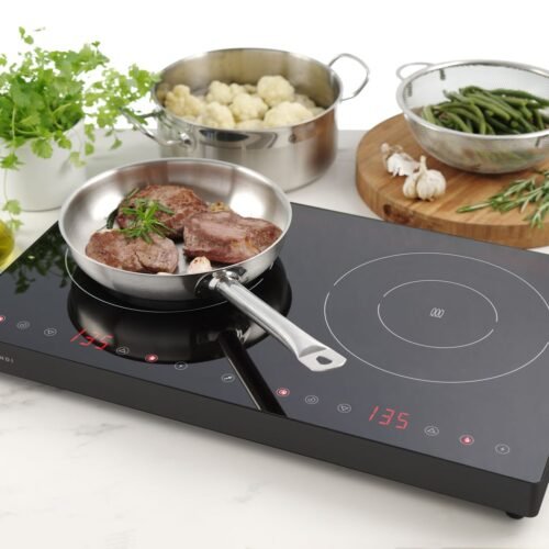239414_im_3_2019 Dviguba indukcinė kaitlentė, HENDI, Kitchen Line, 230V/3500W, 608x405x(H)54mm