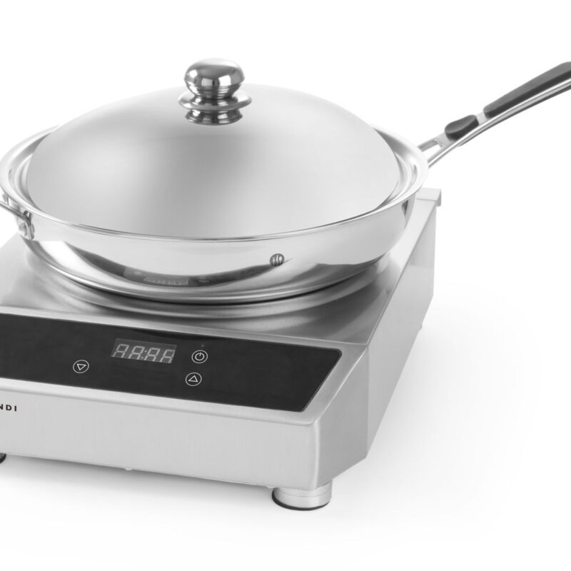 Indukcinė kaitlentė Wok 3500, HENDI, Profi Line, Indukcinė kaitlentė + keptuvė „wok“, 230V/3500W, 340x450x(H)295mm