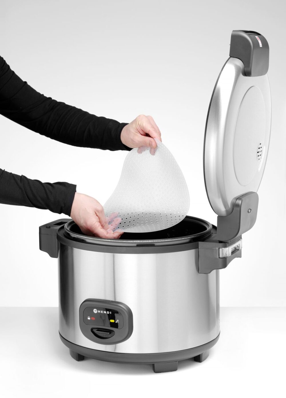Ryžių ir košių virimo puodas, 5,4 l, HENDI, Profi Line, 5,4L, 230V/1950W, 513x422x(H)380mm